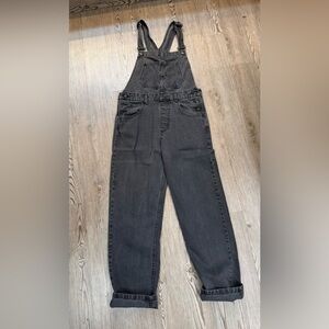We The Free Charcoal Denim Overalls